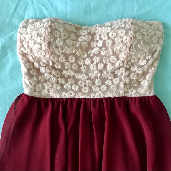 two-tone chiffon dress - Picture 3 of 5